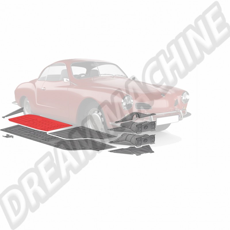 Quart de Plancher Châssis Arrière Gauche Karmann Ghia, Type 181