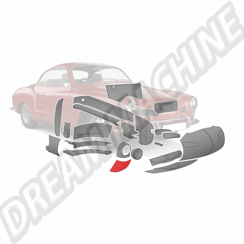 Tôle Réparation Coin Aile Avant Droit Karmann Ghia 141809108B
