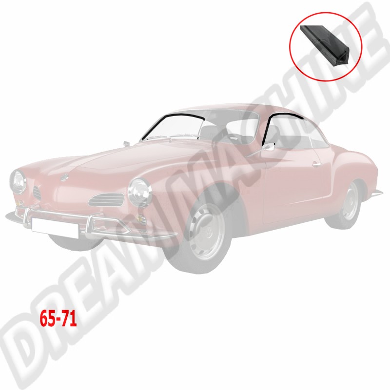 Paire de Joints de Porte Supérieurs Karmann Ghia Coupé 143845211A, 143 845 211A