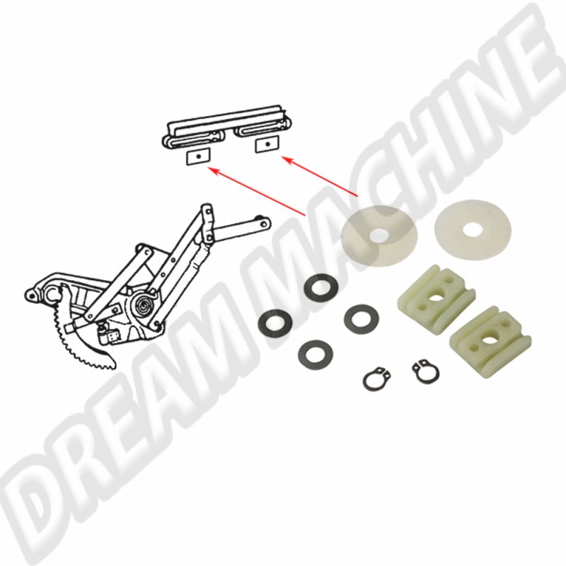 Kit réparation régulateur vitre VW Coccinelle Cabriolet 151837507