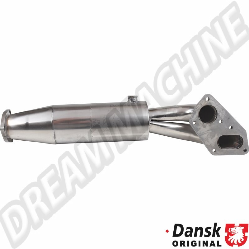 Convertisseur catalytique sport, 100 cellules, en acier inoxydable poli pour Porsche 911/930 (2.7, 3.0, 3.2), 01/63-11/90. Références : 1620301300, 1 620 301 300, 93011323025.