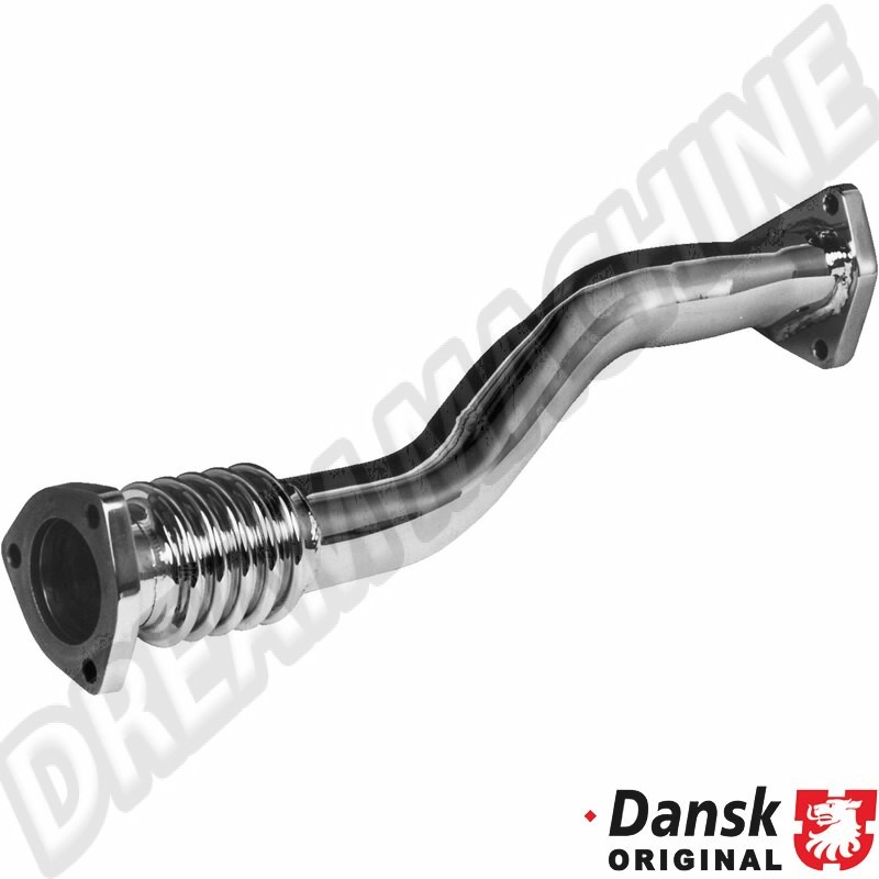 Tube intermédiaire en acier inoxydable poli pour Porsche 911/930 3.2, de 01/63 à 11/90. Position de montage : Centre. Références : 1620400800, 1 620 400 800, 92104S, 93011116905, 93011116907.