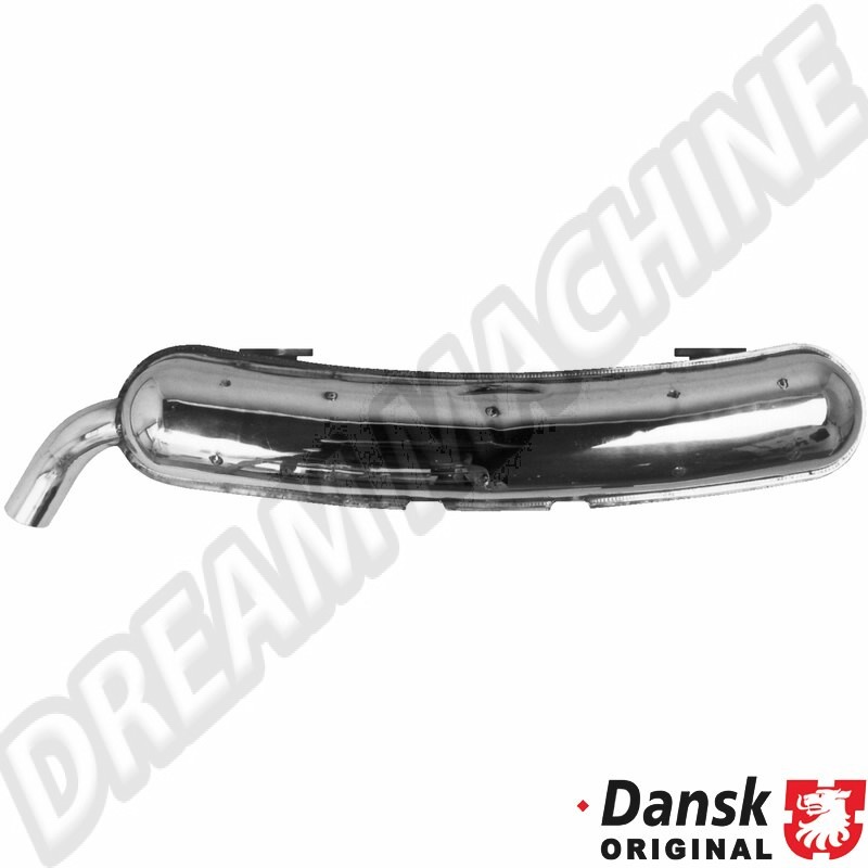 Échappement arrière en acier inoxydable poli pour Porsche 911/930. Référence : 1620608400, 92.211S, 91111102501. Homologué TÜV/EEC.