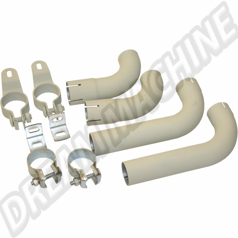 Tubes de Sortie Silencieux Métal Peint Porsche 356 B-T6/C