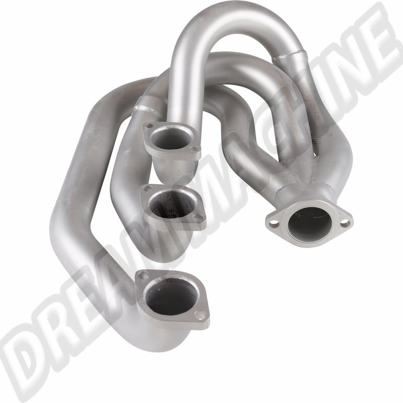 Échangeur de chaleur d'échappement de course en acier inoxydable, sans fonction de chauffage, Ø45 mm extérieur, côté passager. Convient aux modèles PORSCHE 911/930 2.3, 2.7, 2.2, 2.0. Référence : 1623101980, 91.020S.