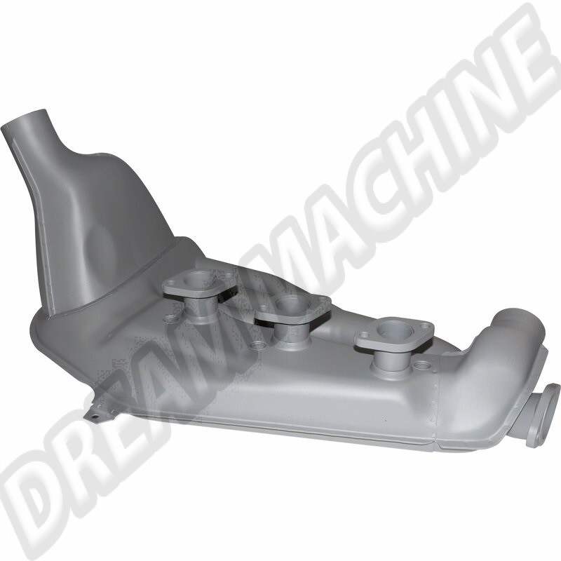 Échangeur DANSK en acier aluminisé peint pour Porsche 911 (1965-1974), côté passager. Références : 91121102210, 911 211 022 10.