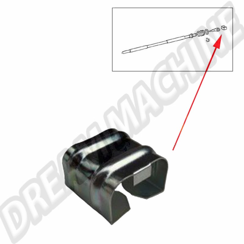 Clip embout, câble accélérateur, VW Golf, VW Jetta, VW Iltis, VW Scirocco, VW Transporter T3, VW Transporter T4, 171721570A, 171 721 570 A