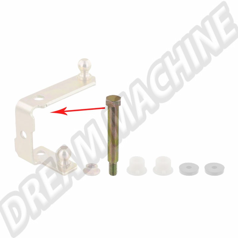 Boulon pivot tringlerie, 191711199, Golf/Jetta 1.6-1.8, boîte manuelle, version 026, tête hexagonale mâle, tringlerie de vitesses.