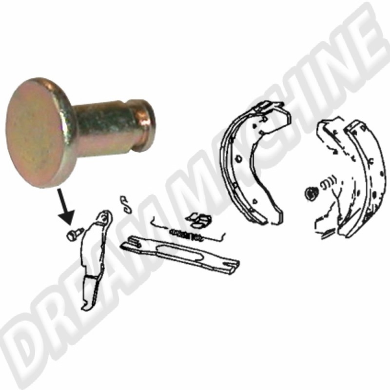 Axe de levier de commande de frein à main sur garniture pour Volkswagen Cox, Karmann Ghia - Référence 211609601B
