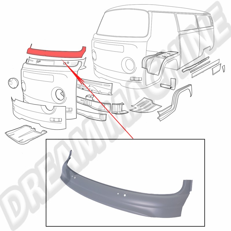 Panneau-Support-Pare-Brise-T2-Bay-Kombi-211805130K