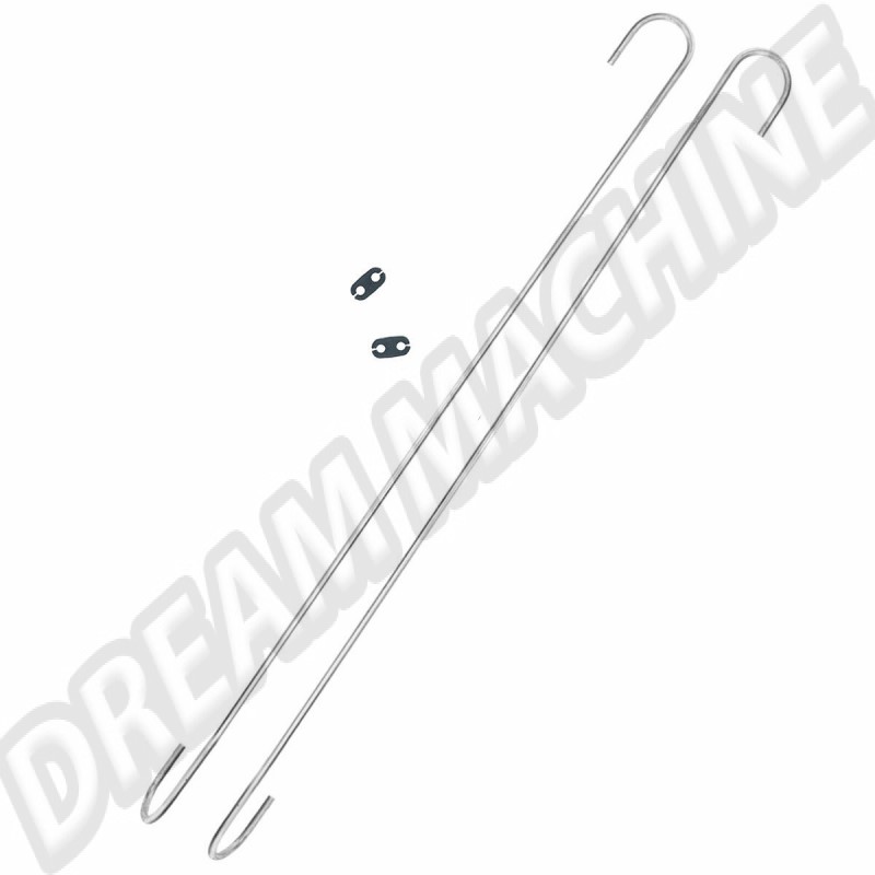 Ressorts de Torsion de Hayon Combi 08/63-07/79 La Paire - Silver Weld Through - Réf : 211829331A-332A-147B