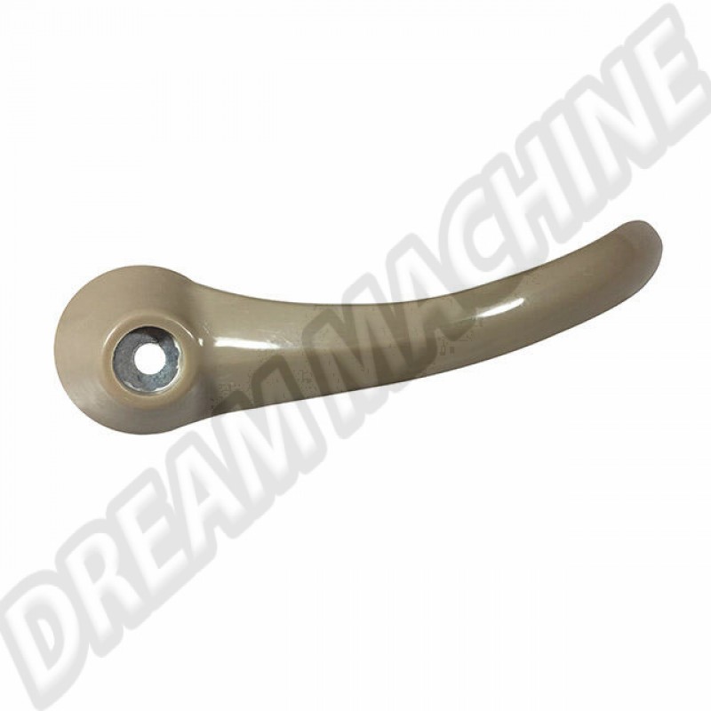 Poignée intérieure de porte avant gauche ou droite en plastique beige Volkswagen Combi 12/63-09/65 et Kombi Brésil (Fixation par vis N0141301)