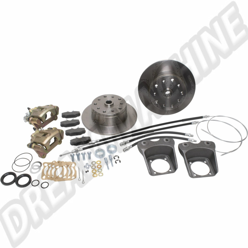 Kit Disques Arrière 5 Trous avec Platines Renforcées pour Volkswagen Coccinelle, Karmann Ghia et Combi - 22-2914-F