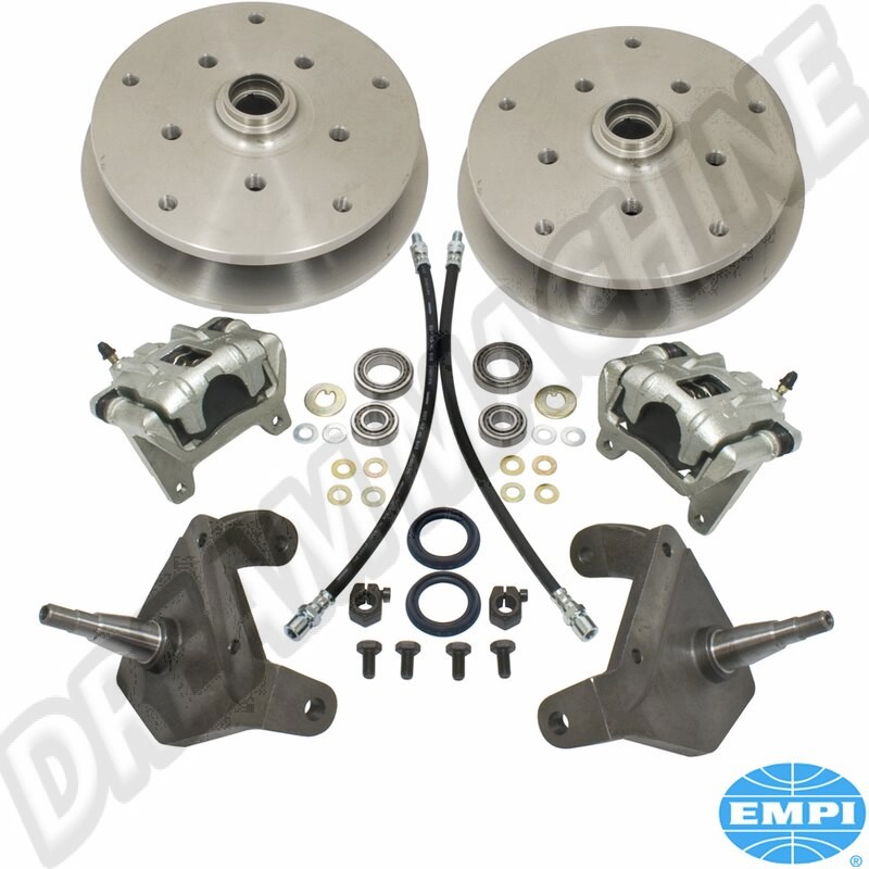 Kit de conversion de frein à disque, Volkswagen Coccinelle à rotule, Karmann, buggy, réplique 356, 08/67-12/86, 22-2926-0, fusée décalée.