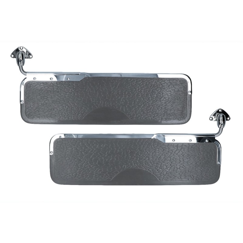 Pare-soleil, Deluxe, Aluminium, Gris, Volkswagen, Combi, Kombi, Brésil, Fixation, 3 Vis, Chromé, Marron, 22185755G, 221 857 55 G