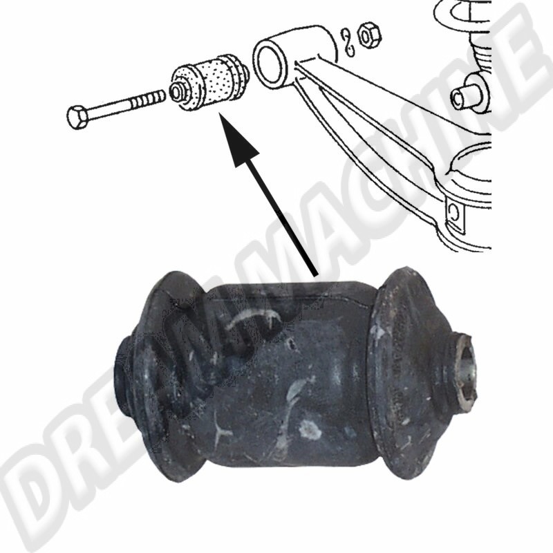 Silentblocs de triangle de suspension avant inférieur pour VW Transporter T3 1.6-2.1 (incl. D) 05/79-07/92 - Référence du produit : 251407183, 251-407-183