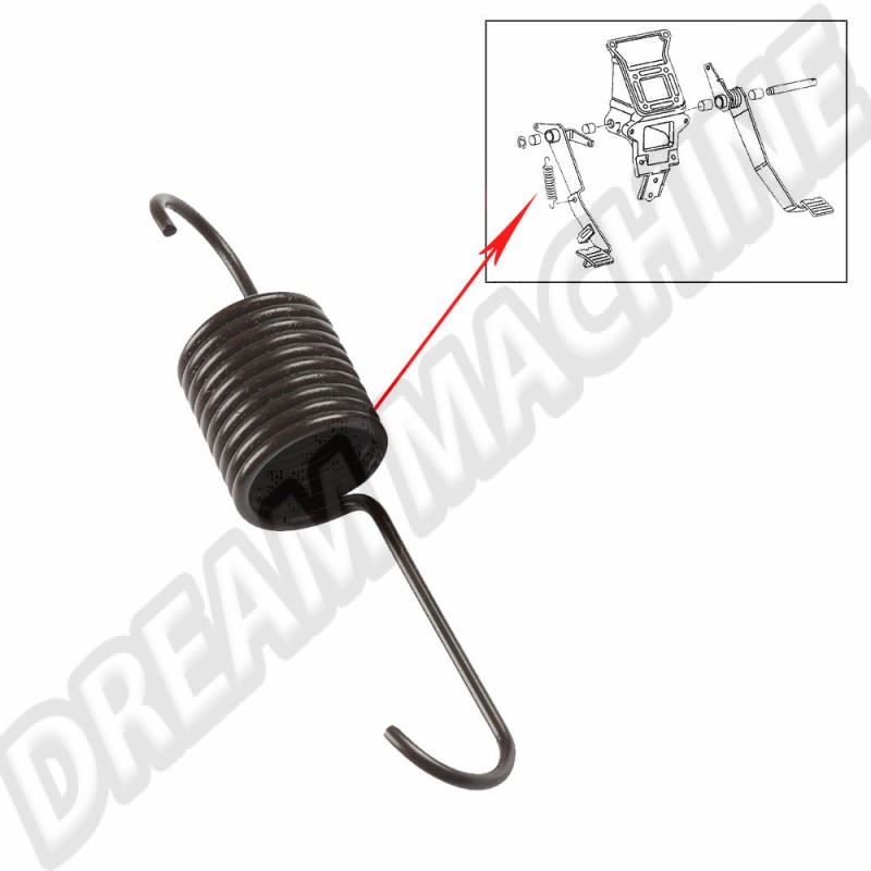 Ressort de pédale, Embrayage, VW Transporter T25/T3, Essence & Diesel, Syncro, 1979-1992, 251721363, 251 721 363