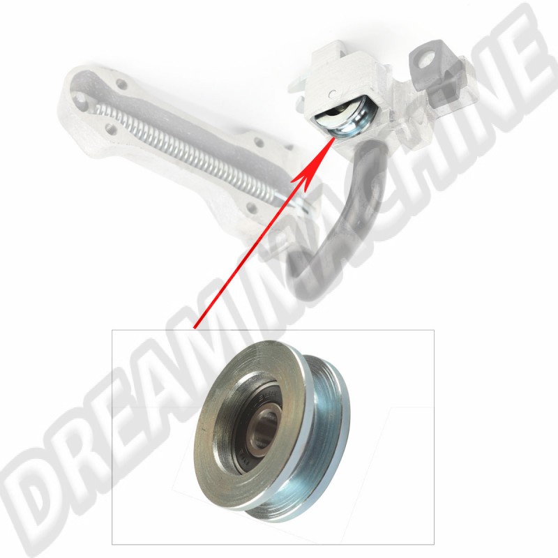 Galet de support arrière pour porte coulissante VW Transporter T25 79-84, Référence produit 251843361, VW Transporter T25, Rail de porte coulissante, Fonctionnement fluide.