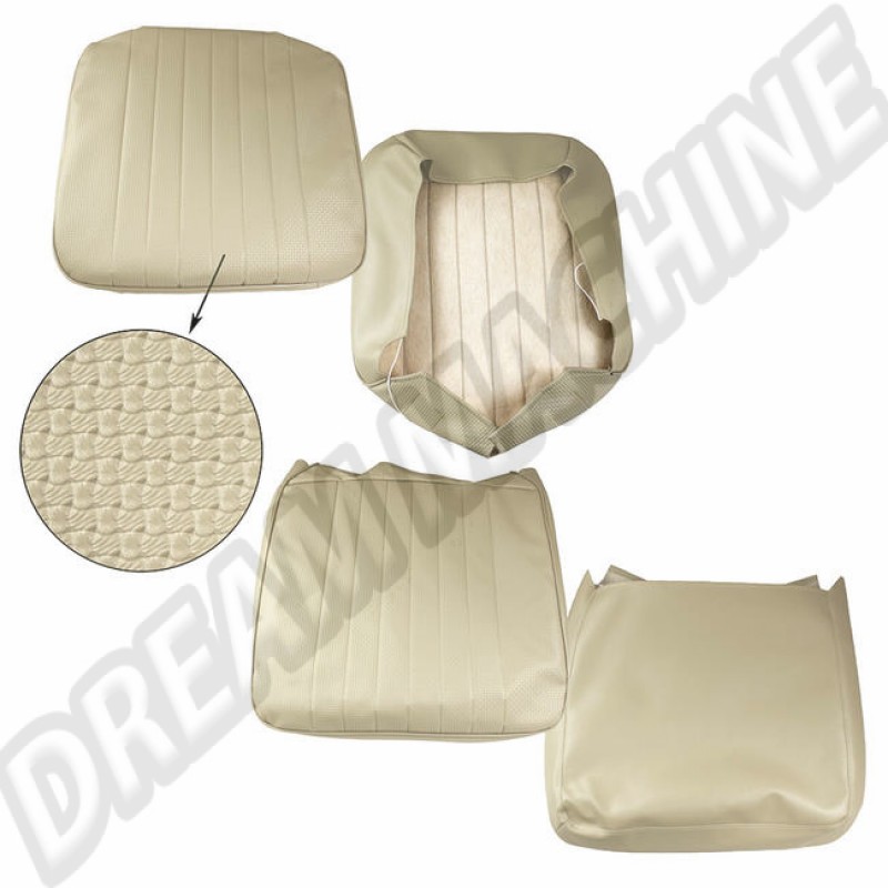 Housses de sièges avant gauche et droit pour Combi 68-72 en vinyle gauffré beige 211881002EBG 211 881 002EBG