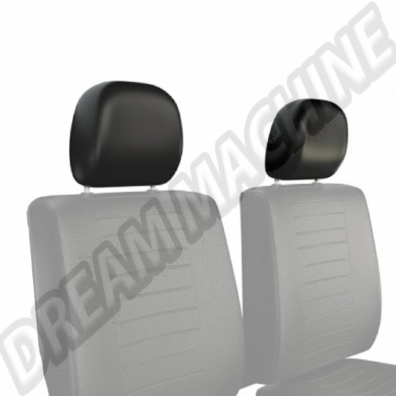 Kit housses appuie-tête, Volkswagen, Coccinelle, Cabriolet, Berline, 43101011, 43-101-011, vinyle, noir, remplacement, installation facile