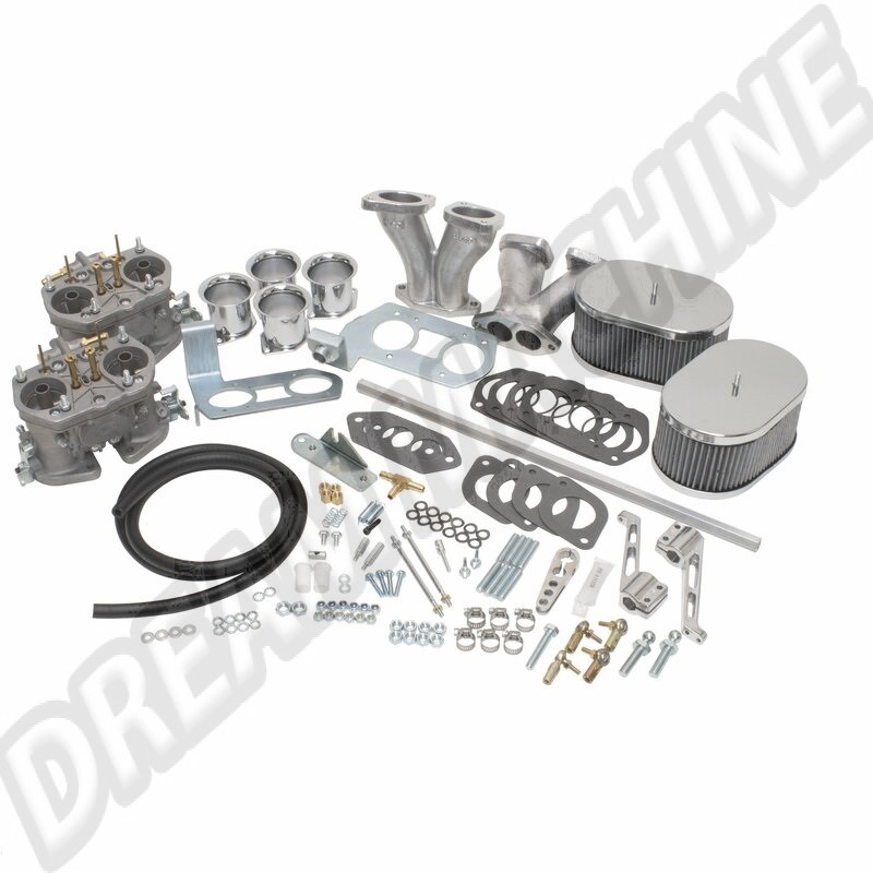 Kit, Carburateurs, WEBER 40 IDF, 4373170, 43 731 70, Moteurs, VW Type1, aircooled, 1500-1600cc, Gicleur principal 115, Gicleur Air 200, Tube d'émulsion F11, Pointeau 175, Ralenti 50, Buses de 28.