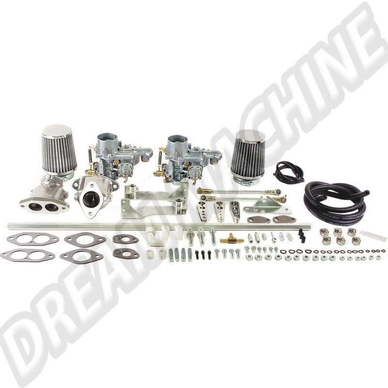 Kit Carburateurs, EMPI 34 EPC, VW Coccinelle, Karmann-Ghia, Combi, Kübel 181, Buggy, 47-7411-0, 47 7411 0