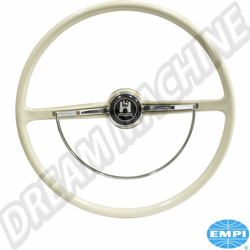 Volant EMPI Gris Beige pour Volkswagen Cox, Ghia et Type 3, 8.1959-7.1971