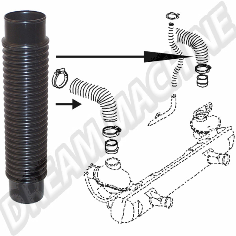 Gaine chauffage VW 113255292A plastique