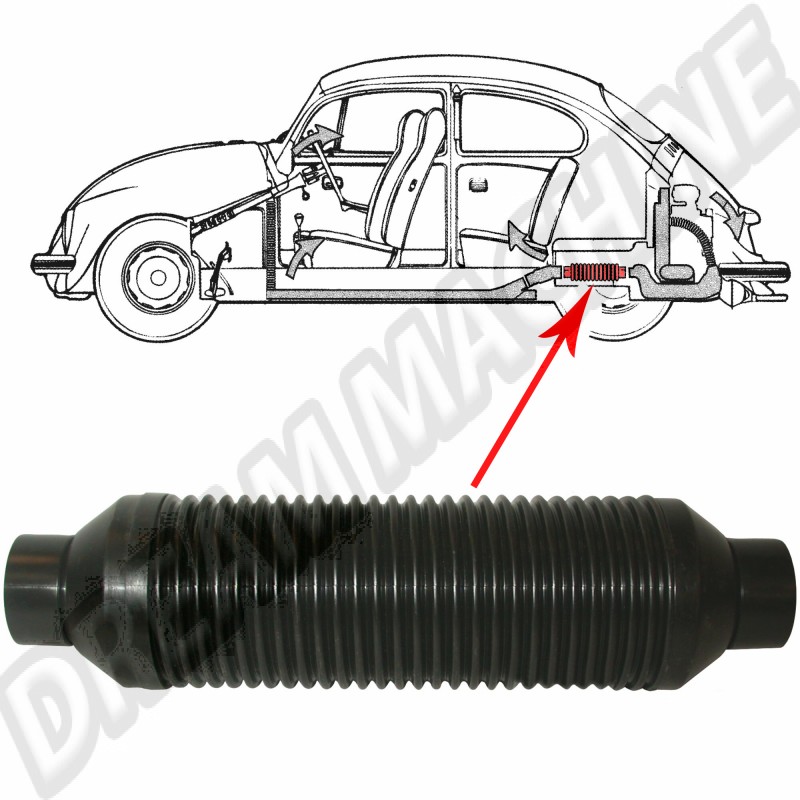 Manchon d'Air, Boîte de Chauffage, VW Coccinelle, Karmann-Ghia, Combi Split, 113255355C, 113-255-355-C