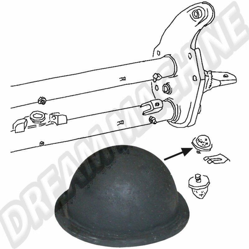 utée de Suspension Supérieure, Combi T2, 8/1967-7/1979, Élastomère, Position à la barre de torsion, Essieu avant supérieur, 211401253.