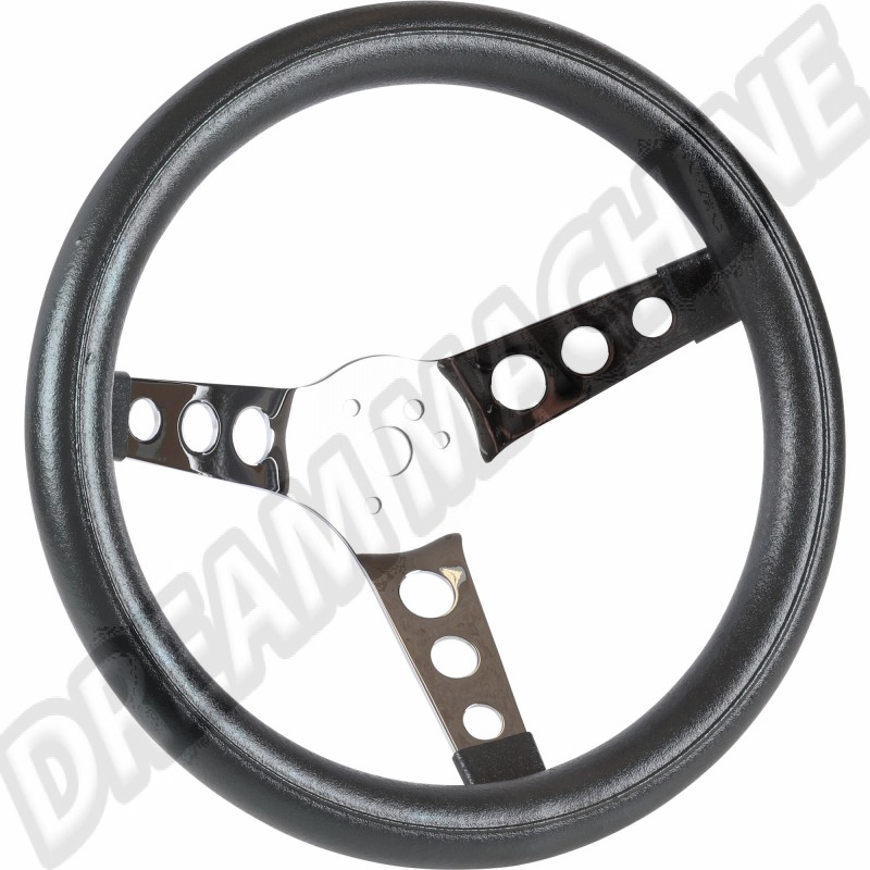 Volant Noir Chrome 3 Branches 318mm