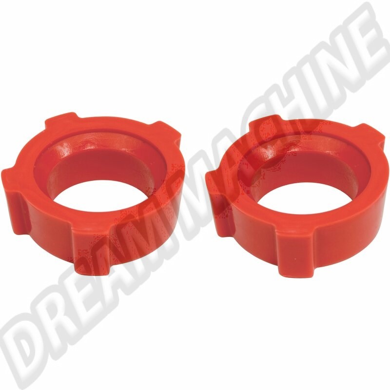 Ensemble de 2 silentblocs en uréthane crénelé pour lame de torsion Volkswagen (16-5132, 16 513 2). Idéal pour Type 1 Bug, Karmann Ghia et Type 3.