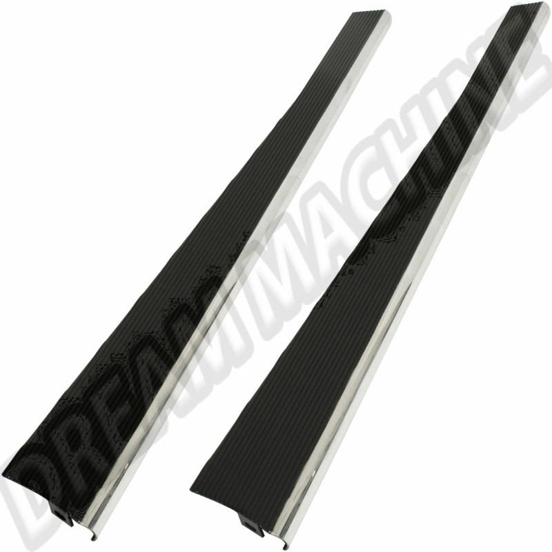 Marchepieds VW Coccinelle, Billet Look, noir brillant, bords polis, aluminium, 1530180, 1.530.180