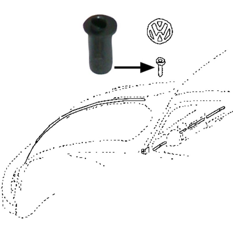Clips de Fixation de Sigle, Capot Avant, Volkswagen, Coccinelle, Cox, Ghia, Type 3, Type 181, Lot de 3, Sécurité, Authentique