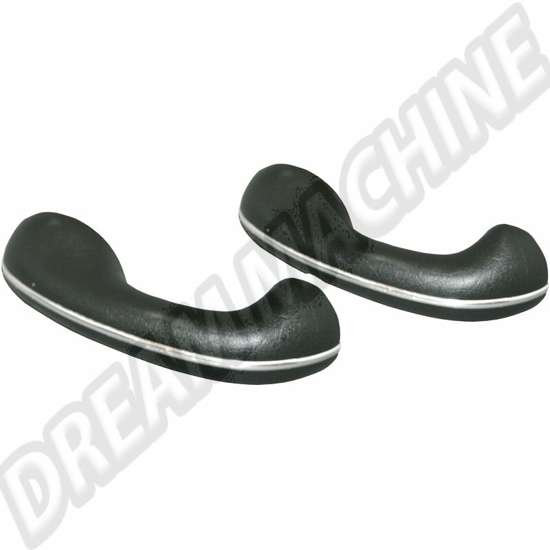 Kit d'Accoudoirs, VW Karmann Ghia, VW Type 1, 1952-1967, Noir, 113867171D, 113 867 171 D