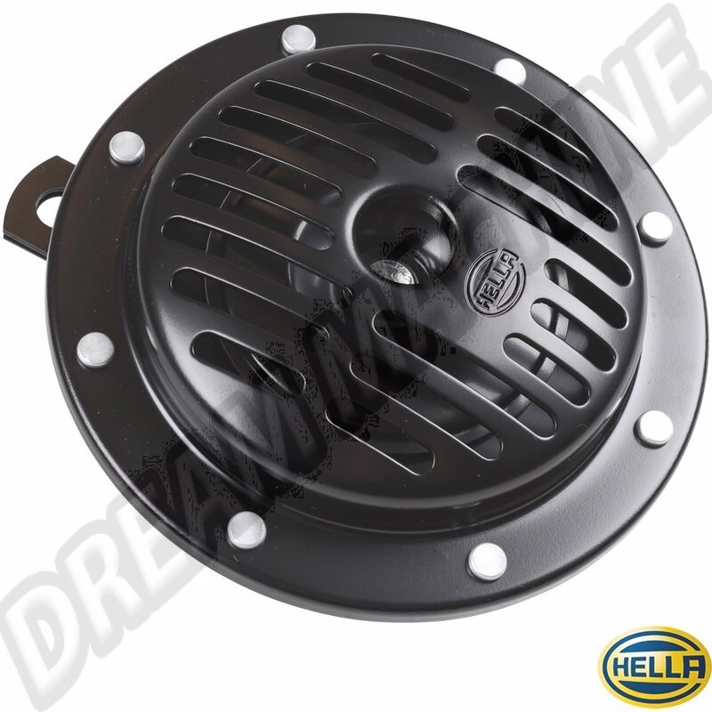 Klaxon 12V, 380Hz, Ancien Design Bosch, Marque Hella Origine, Homologué E-type, AC951200, AC 951 200, Tonalité Unique, 12V
