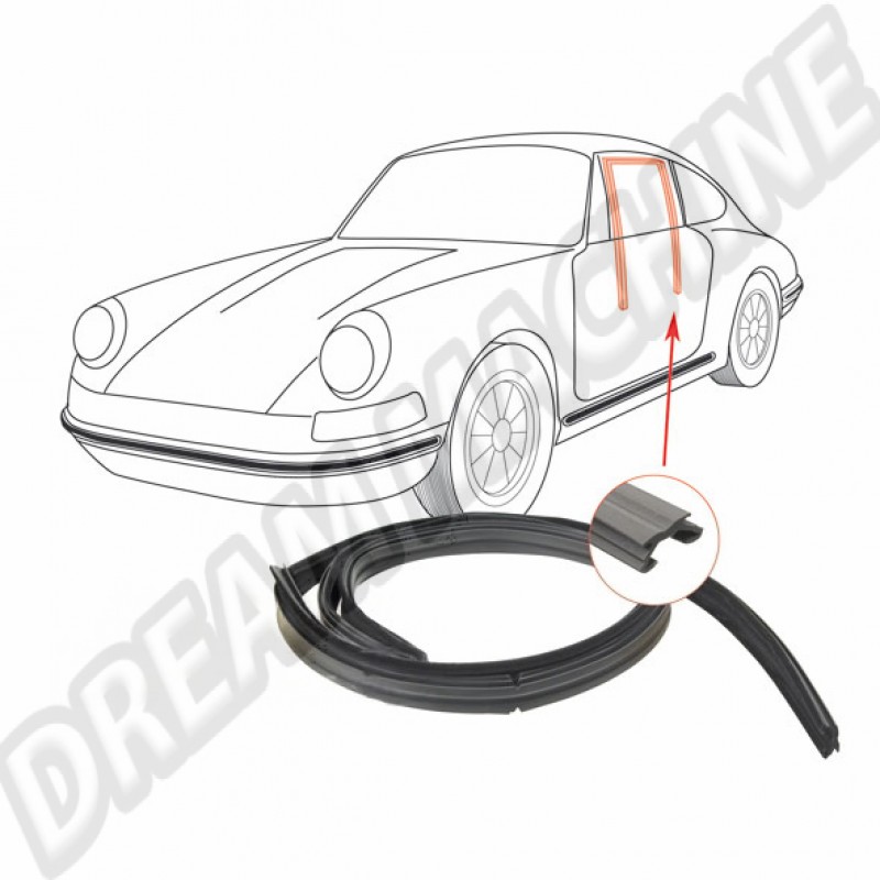 Guide de fenêtre, 911 Coupé, 2.0-3.3, 08/68-07/89, Réf: 91154290500, 911 