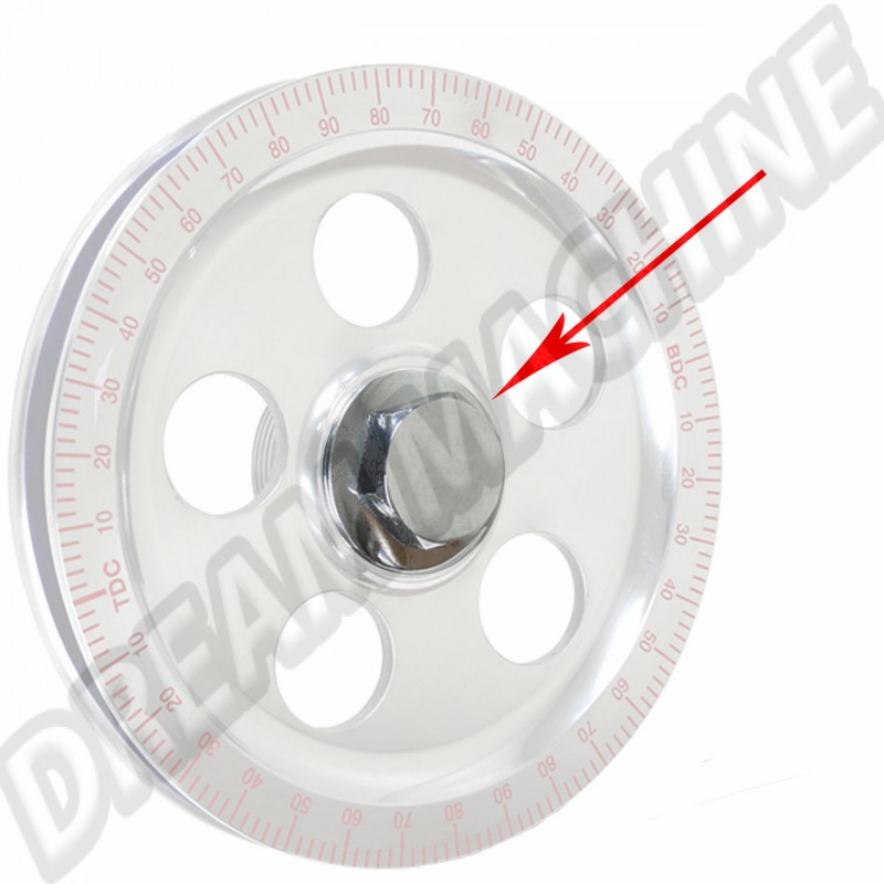 Boulon Chromé de Poulie de Vilebrequin Extra Long 25,4 mm, (Référence : 00-9118-0)