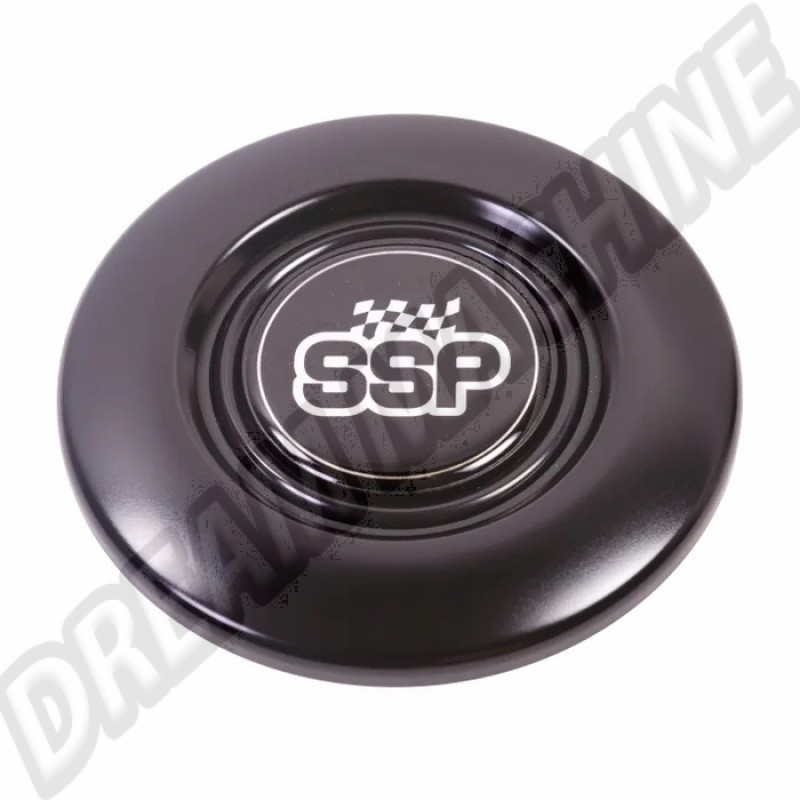 Bouton de Klaxon SSP en Aluminium Noir Brillant pour Volants Volkswagen