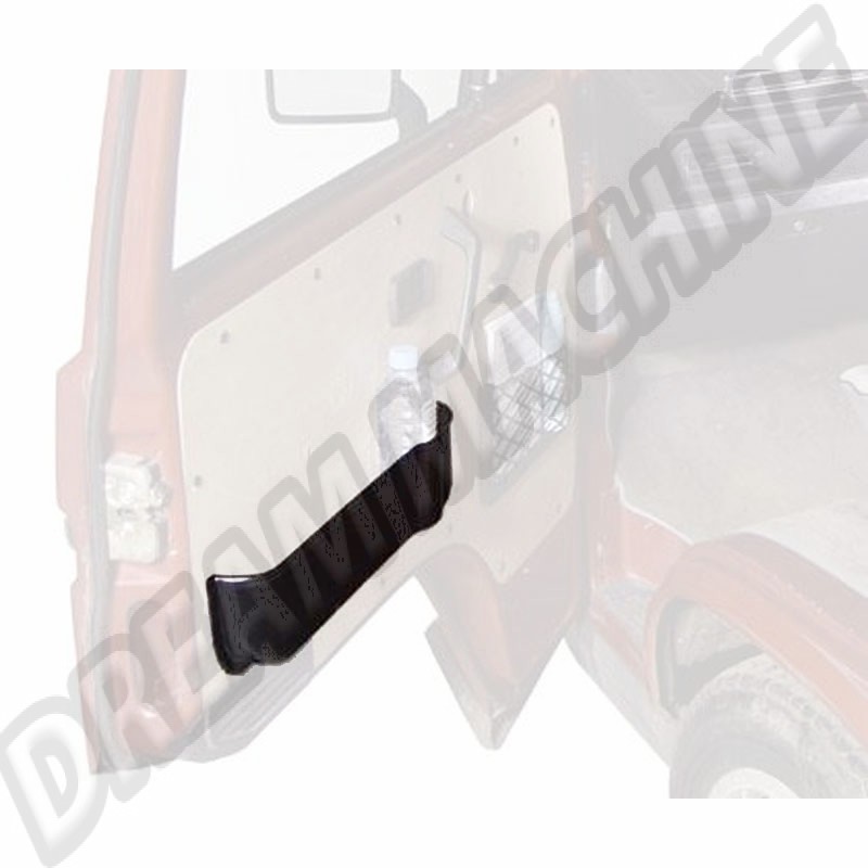 Kit de Rangement Court avec Porte-gobelets pour Portes Avant, Noir, Paire : Compatible avec T2 Bay 1968-1979 et Transporter T25 1980-1992