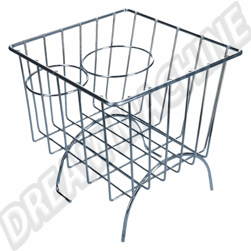 Panier vide-poche, Volkswagen Coccinelle, Karmann Ghia, VW 181, Buggy, Métal chromé, Référence DM031912-2