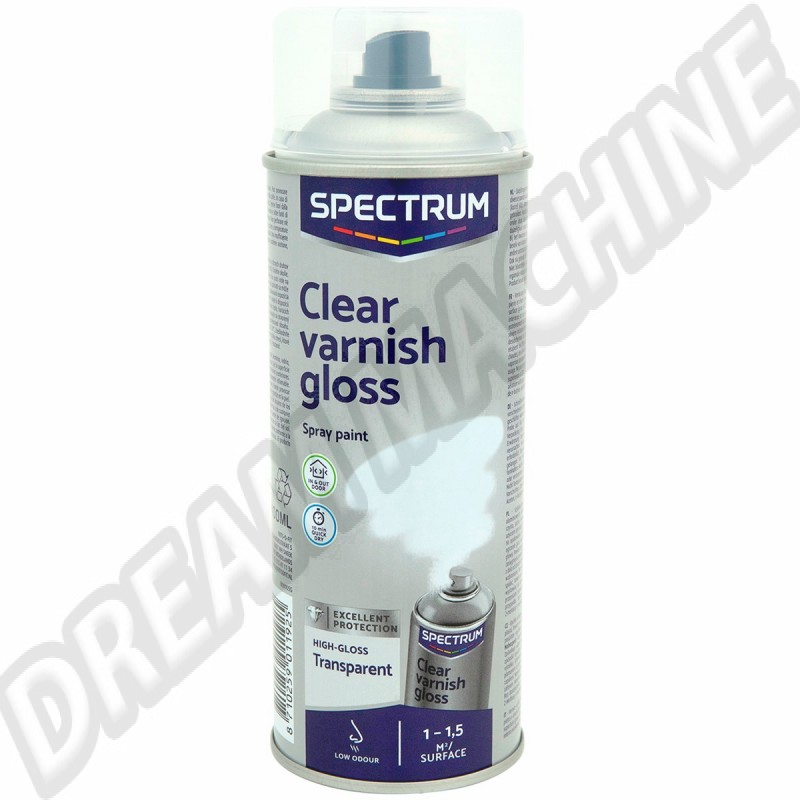 Vernis transparent haute brillance en aérosol Spectrum 400ml
