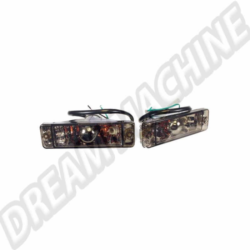 Clignotant de pare-choc glace Cristal fume vitre plate (avec marquage CE) Golf 1 et Golf 2 171953055crisfum Sur www.dream-machine.fr