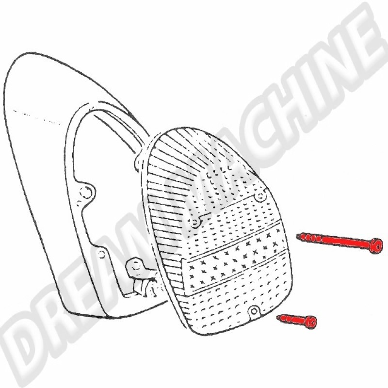 vis fixation, VW 1300, VW 1302, glaces feu arrière, N0441291, N044.129.1