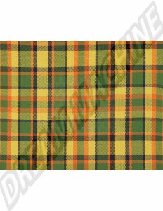 Tissu de Siège Westfalia Code 09 Vert/Rouge, Support Mousse 3mm, Largeur 1,48m