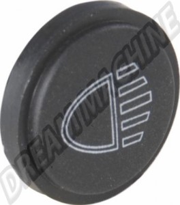 Pastille centrale pour bouton d'interrupteur des phares, VW Coccinelle et Karmann Ghia après 08/68, Type 3 après 08/67 et VW 181