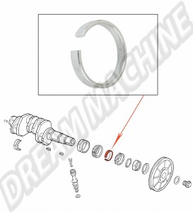 Entretoise/Bague d'Écartement sur Vilebrequin pour Moteurs Volkswagen Type 1, 3, 4, CT/CZ, et WBX