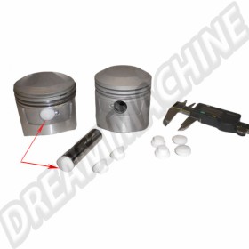 Bouchons d'axes de piston Teflon EMPI pour pistons VW de 87 ou 88 mm
