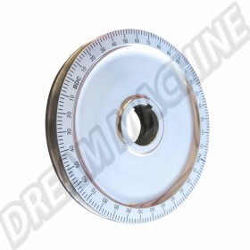 Poulie de Vilebrequin en Aluminium Poli EMPI graduations noirs 00-8779-0 