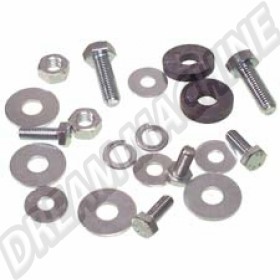 Kit de montage pour marche-pied, compatible avec tous les modèles, inclut boulons, rondelles, et joints pour 1 côté  Volkswagen Coccinelle.